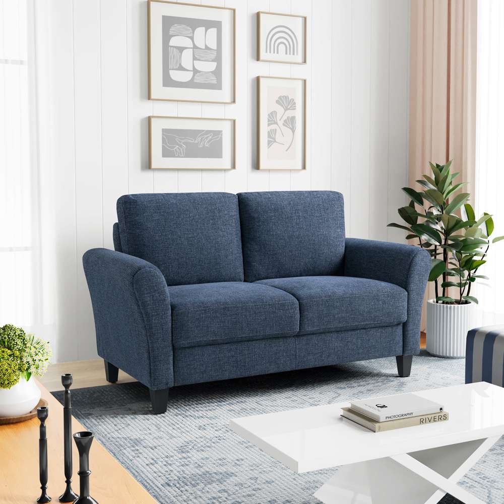 Lifestyle Solutions - Westley Loveseat with Rolled Arms, Blue - CCWENKS2BLURA veiw 6