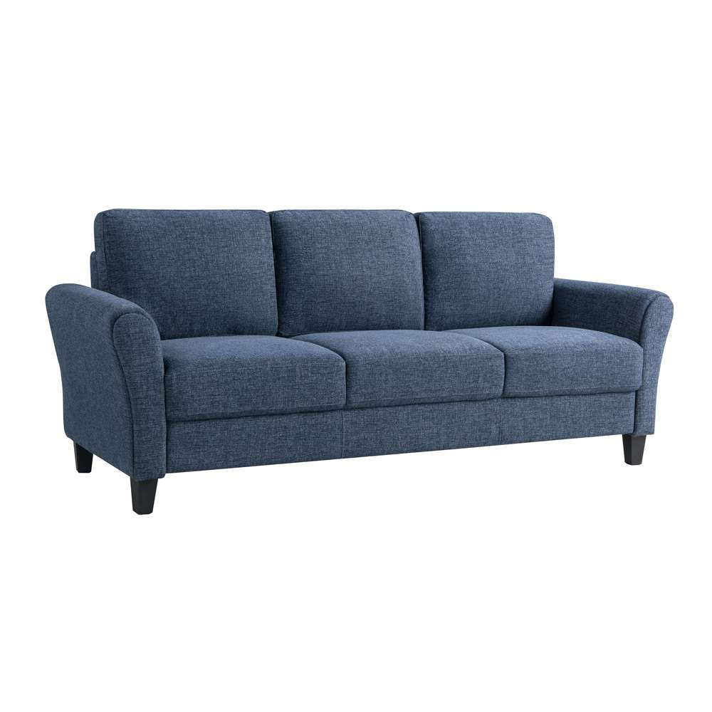Lifestyle Solutions - Westley Sofa with Rolled Arms, Blue - CCWENKS3BLURA veiw 1