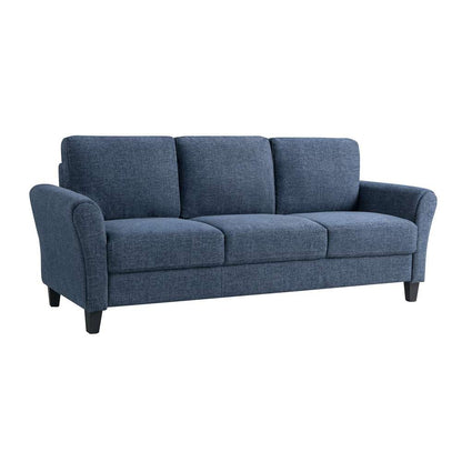Lifestyle Solutions - Westley Sofa with Rolled Arms, Blue - CCWENKS3BLURA veiw 1