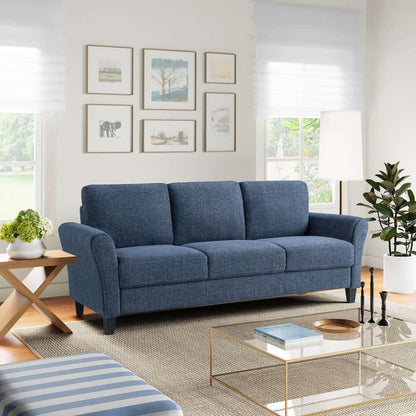 Lifestyle Solutions - Westley Sofa with Rolled Arms, Blue - CCWENKS3BLURA veiw 6