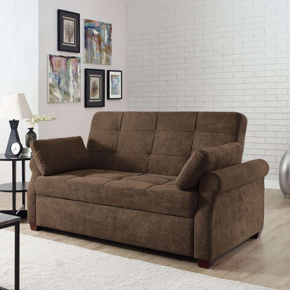 Serta - Hailey Convertible Sofa, Queen Size, Brown by Lifestyle Solutions - SA-HPTSA3TM3008 veiw 5