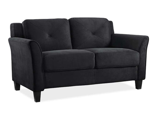 Lifestyle Solutions - Highland Loveseat with Curved Arms, Black  - CCHRFKS2M26BKVA veiw 1
