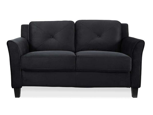 Lifestyle Solutions - Highland Loveseat with Curved Arms, Black  - CCHRFKS2M26BKVA veiw 2