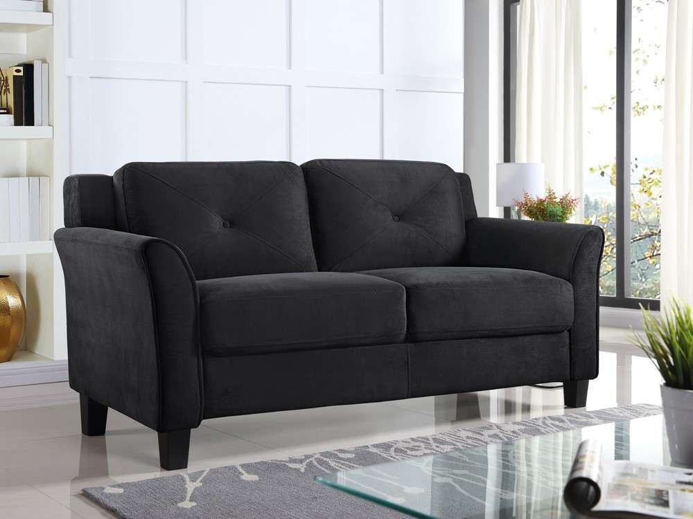 Lifestyle Solutions - Highland Loveseat with Curved Arms, Black  - CCHRFKS2M26BKVA veiw 3