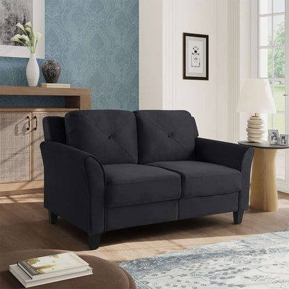 Lifestyle Solutions - Highland Loveseat with Curved Arms, Black  - CCHRFKS2M26BKVA veiw 4