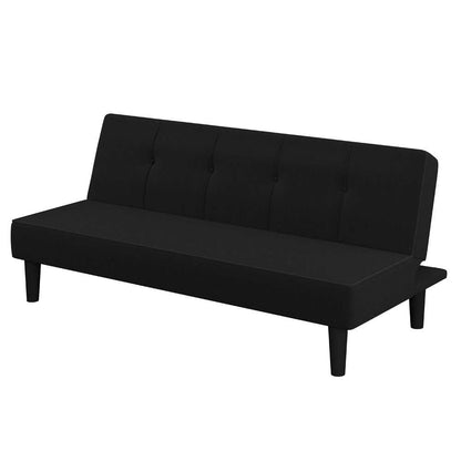 Lifestyle Solutions - Serta Orson Convertible Futon, Black - SCLRIS3LU2001 veiw 1