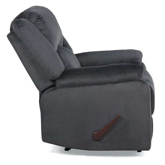 Relax A Lounger - Portland Manual Microfiber Recliner, Slate Grey by Lifestyle Solutions - RCPSDM2616 veiw 2