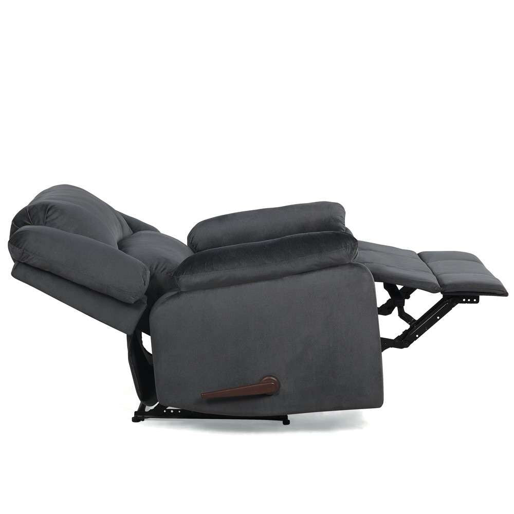 Relax A Lounger - Portland Manual Microfiber Recliner, Slate Grey by Lifestyle Solutions - RCPSDM2616 veiw 4