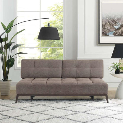 Lifestyle Solutions - Relax A Lounger Sheldon Convertible Futon, Brown - RA-STNS3EU5004 veiw 4