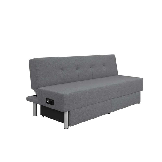 Lifestyle Solutions - Serta Wilson Convertible Storage Futon with Power Outlet and USB Port, Charcoal - SCWDSLU2012 veiw 1