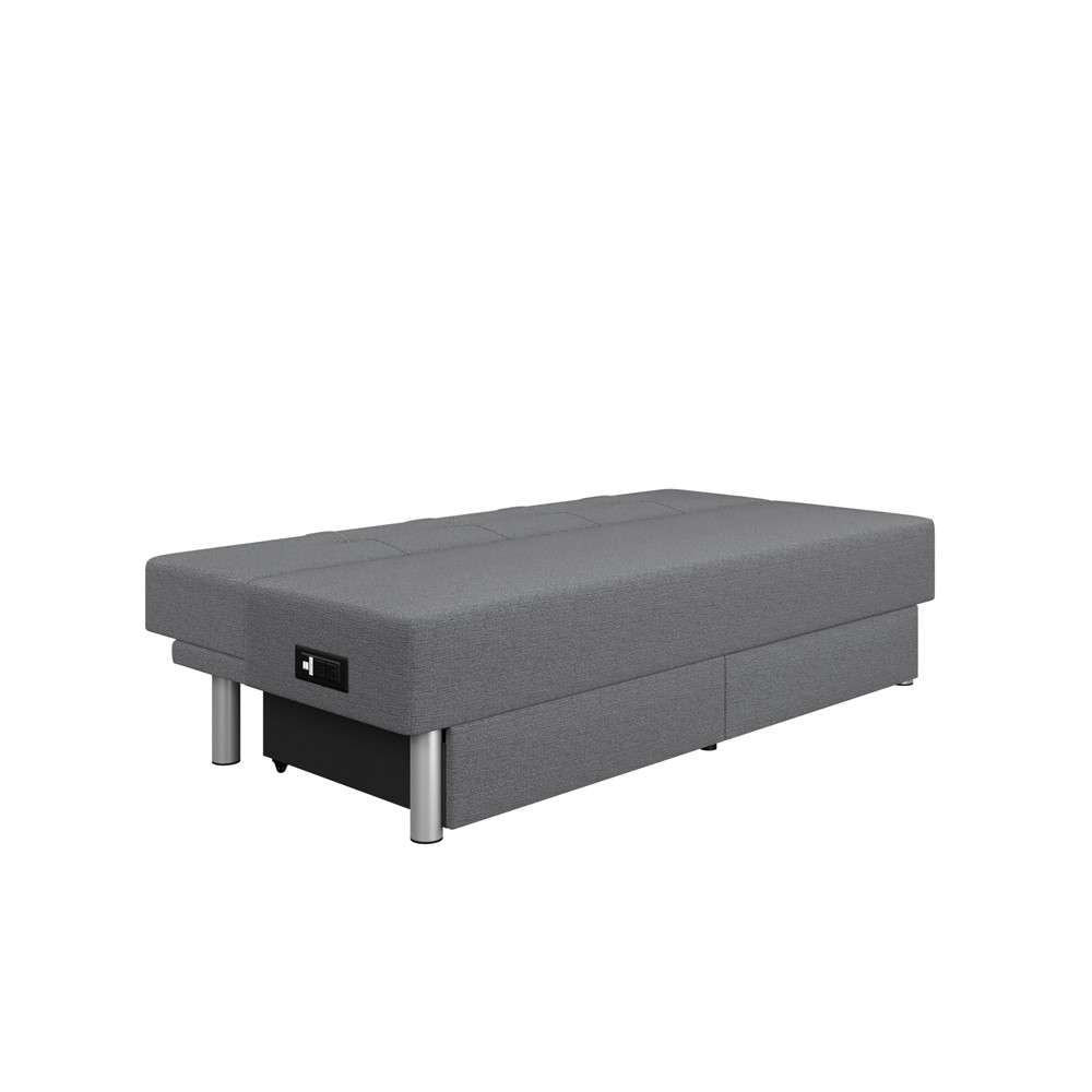 Lifestyle Solutions - Serta Wilson Convertible Storage Futon with Power Outlet and USB Port, Charcoal - SCWDSLU2012 veiw 3