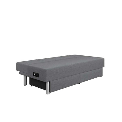 Lifestyle Solutions - Serta Wilson Convertible Storage Futon with Power Outlet and USB Port, Charcoal - SCWDSLU2012 veiw 3