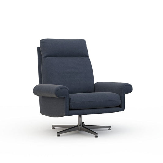 Lillian August - Beckman Chair in Cristo-Blue - U159-OC-Cristo-Blue view 1