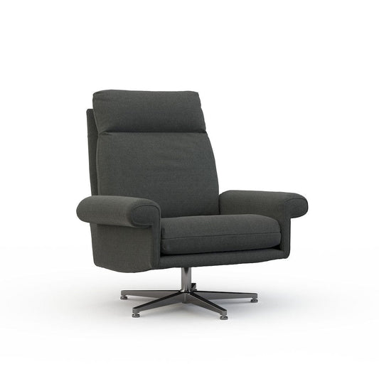 Lillian August - Beckman Chair in Cristo-Charcoal - U159-OC-Cristo-Charcoal view 1