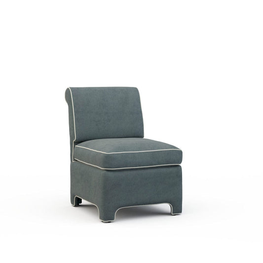 Lillian August - Billie Chair in Limestone-Blue - U185-C1-Limestone-Blue view 1