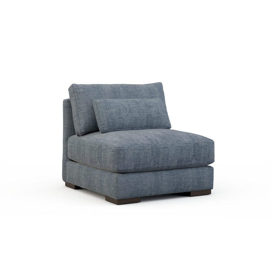 Lillian August - Botero Armless Chair in Castine-Slate - U122-A1-Castine-Slate view 1