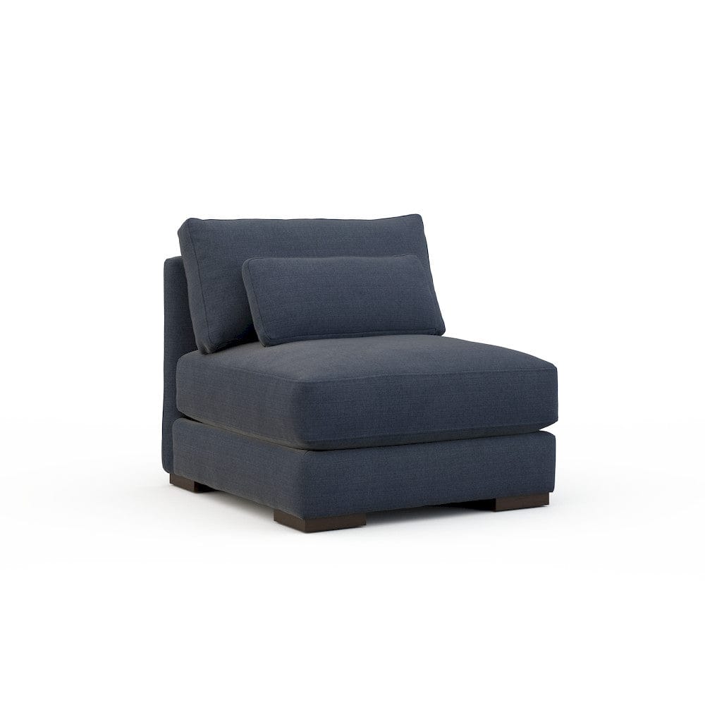 Lillian August - Botero Armless Chair in Cristo-Blue - U122-A1-Cristo-Blue view 1