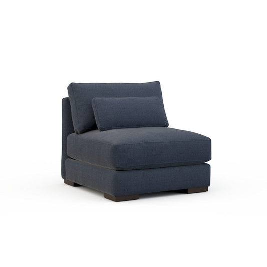 Lillian August - Botero Armless Chair in Cristo-Blue - U122-A1-Cristo-Blue view 1