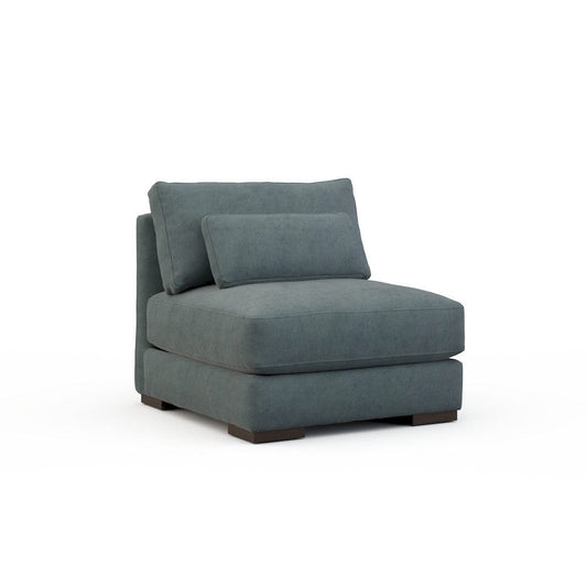 Lillian August - Botero Armless Chair in Limestone-Blue - U122-A1-Limestone-Blue view 1