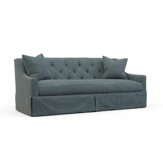 Lillian August - Camille Mid Sofa in Limestone-Blue - LA7141M-Limestone-Blue view 1
