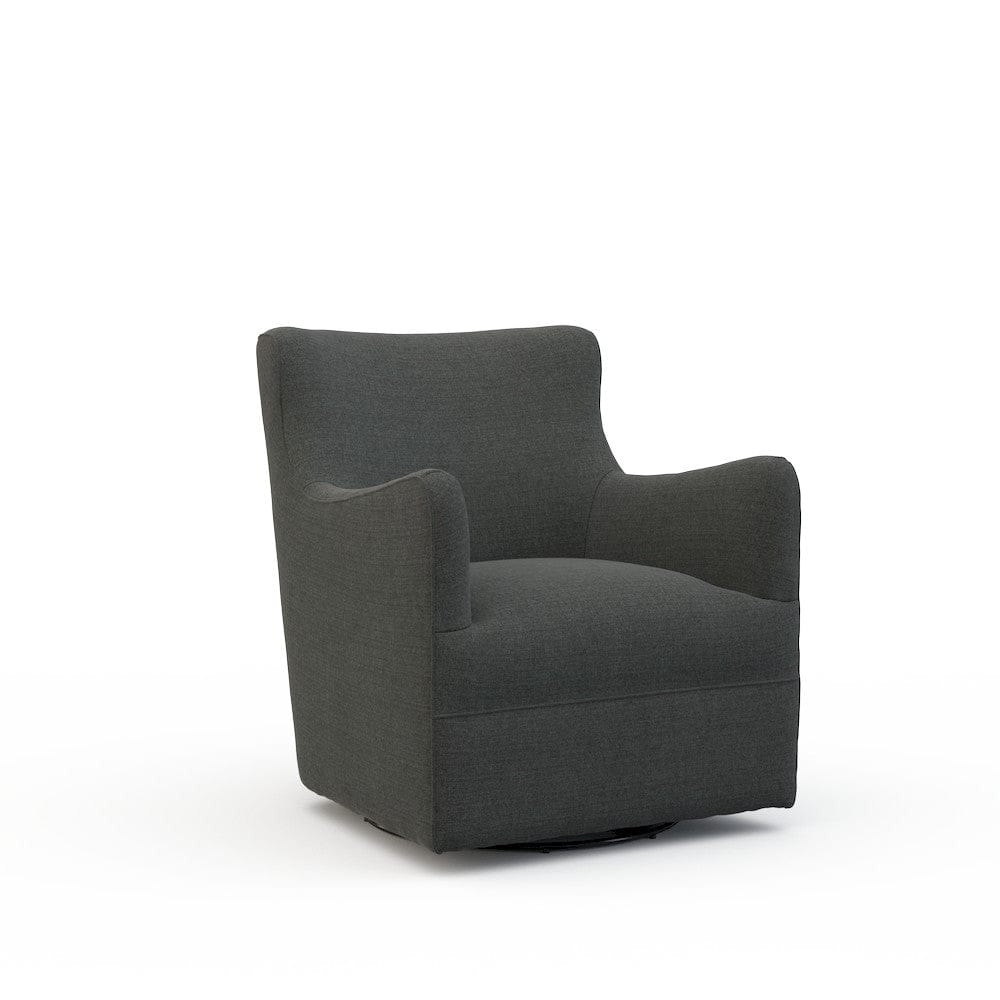 Lillian August - Dalia Swivel Chair in Cristo-Charcoal - U165-C3-Cristo-Charcoal view 1