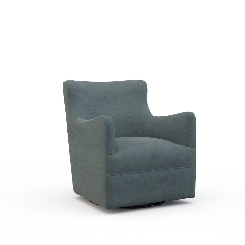 Lillian August - Dalia Swivel Chair in Limestone-Blue - U165-C3-Limestone-Blue view 1