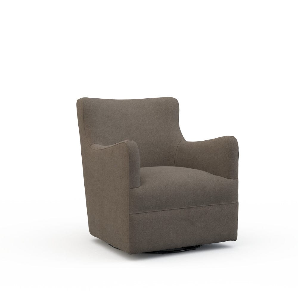 Lillian August - Dalia Swivel Chair in Limestone-Charcoal - U165-C3-Limestone-Charcoal view 1