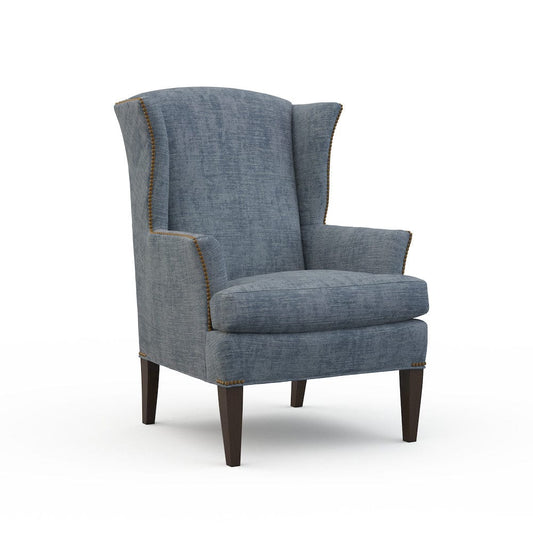 Lillian August - Edwardian Chair in Castine-Slate - LA4116C-Castine-Slate view 1
