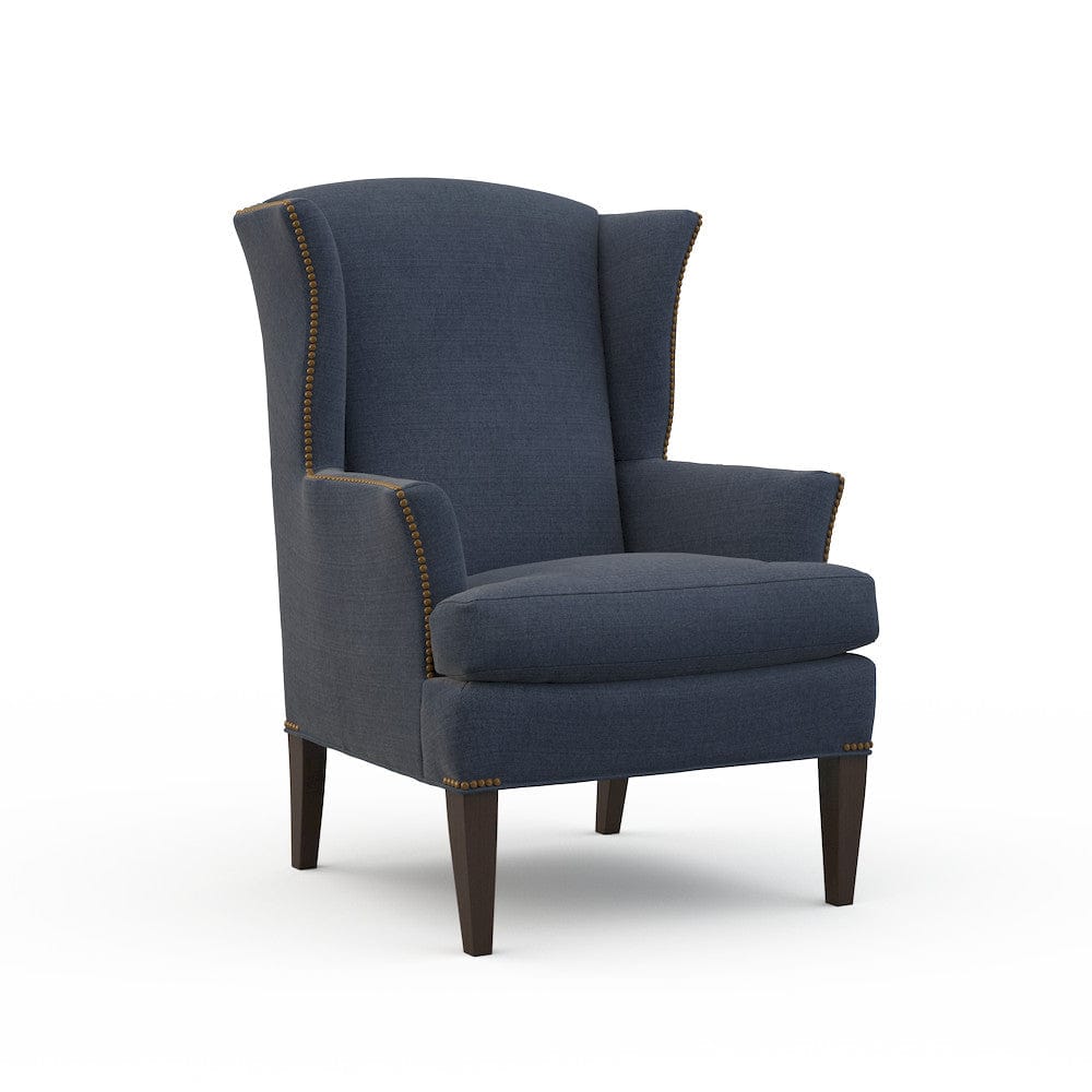 Lillian August - Edwardian Chair in Cristo-Blue - LA4116C-Cristo-Blue view 1