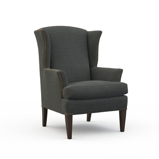 Lillian August - Edwardian Chair in Cristo-Charcoal - LA4116C-Cristo-Charcoal view 1