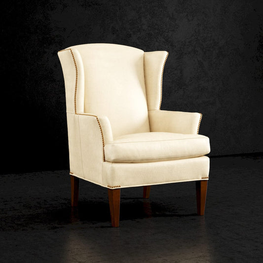 Lillian August - Edwardian Chair in Gourmet-Ivory-Black - LL4116C-Gourmet-Ivory-Black view 1