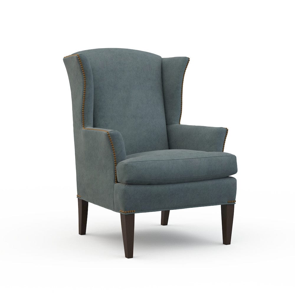 Lillian August - Edwardian Chair in Limestone-Blue - LA4116C-Limestone-Blue view 1