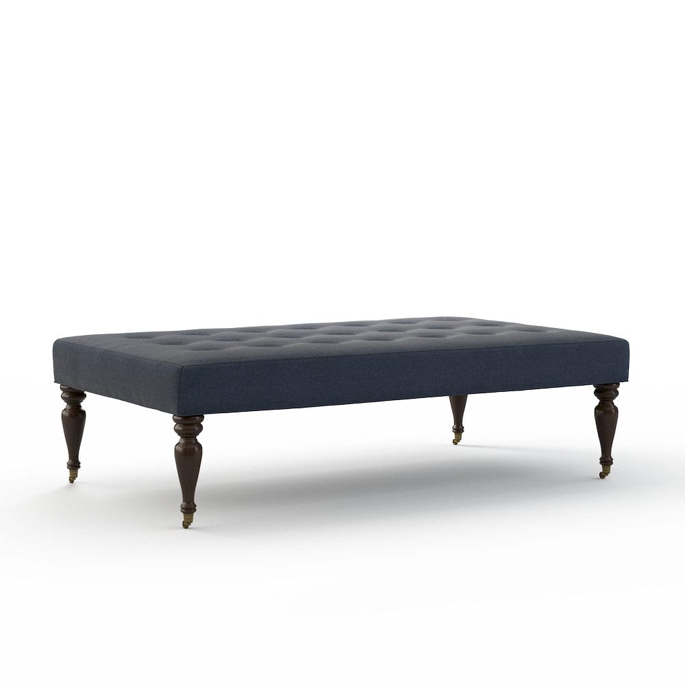 Lillian August - Fredric Ottoman in Cristo-Blue - LA8131B-Cristo-Blue view 1