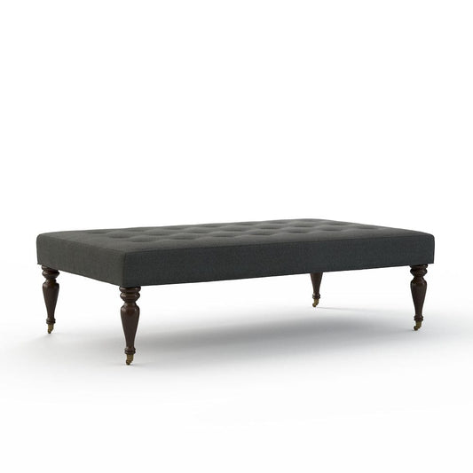 Lillian August - Fredric Ottoman in Cristo-Charcoal - LA8131B-Cristo-Charcoal view 1