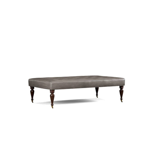 Lillian August - Fredric Ottoman in Gourmet-Black-White - LL8131B-Gourmet-Black-White view 1