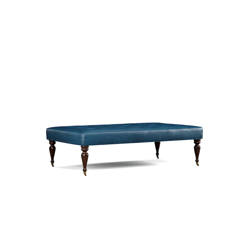 Lillian August - Fredric Ottoman in Gourmet-Nile-White - LL8131B-Gourmet-Nile-White view 1