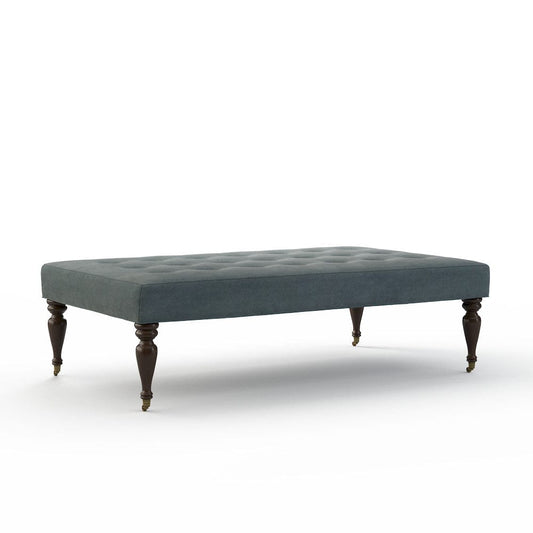 Lillian August - Fredric Ottoman in Limestone-Blue - LA8131B-Limestone-Blue view 1
