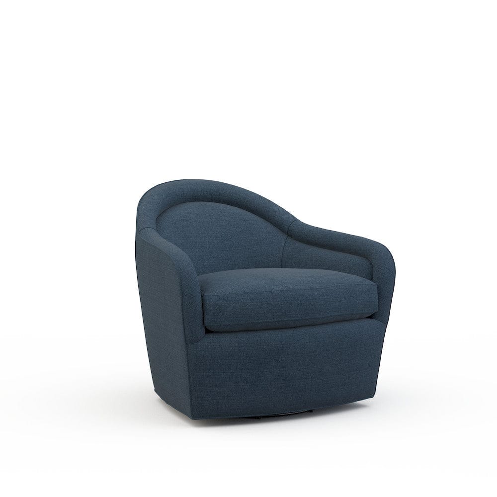 Lillian August - Gracie Swivel Chair in Cristo-Blue - U157-C3-Cristo-Blue view 1