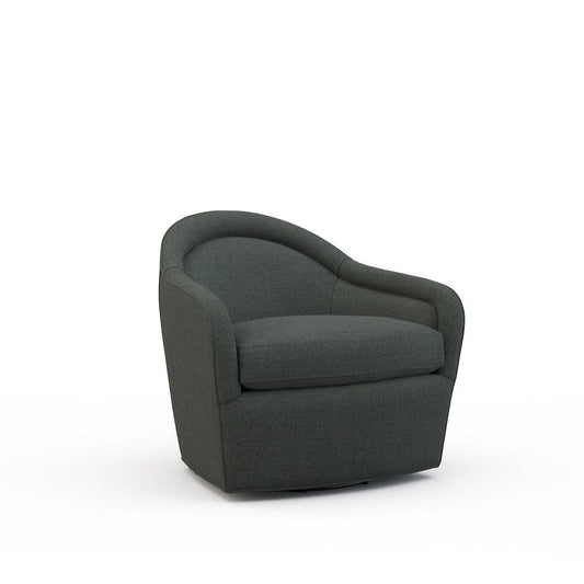 Lillian August - Gracie Swivel Chair in Cristo-Charcoal - U157-C3-Cristo-Charcoal view 1