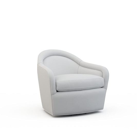 Lillian August - Gracie Swivel Chair in Heather-White - U157-C3-Heather-White view 1