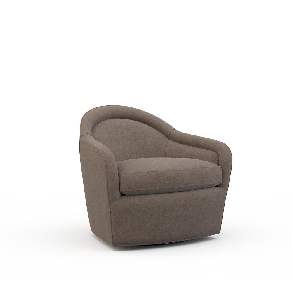 Lillian August - Gracie Swivel Chair in Limestone-Charcoal - U157-C3-Limestone-Charcoal view 1