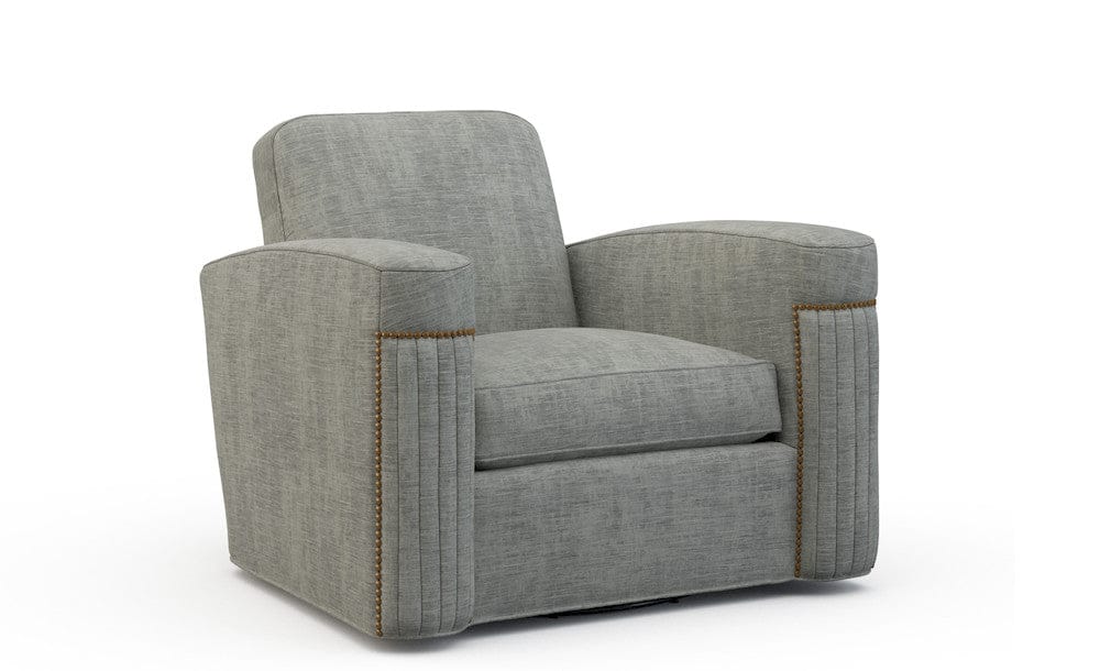 Lillian August - Jacques Swivel  Chair in Castine-Grey - LA4119C-Castine-Grey view 1