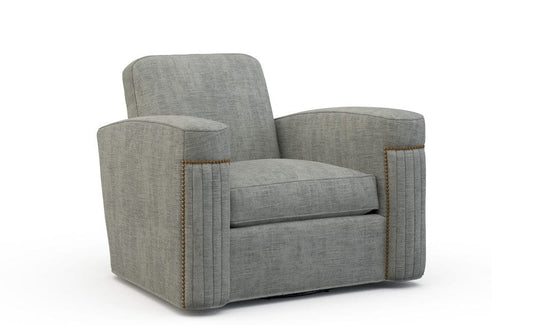 Lillian August - Jacques Swivel  Chair in Castine-Grey - LA4119C-Castine-Grey view 1