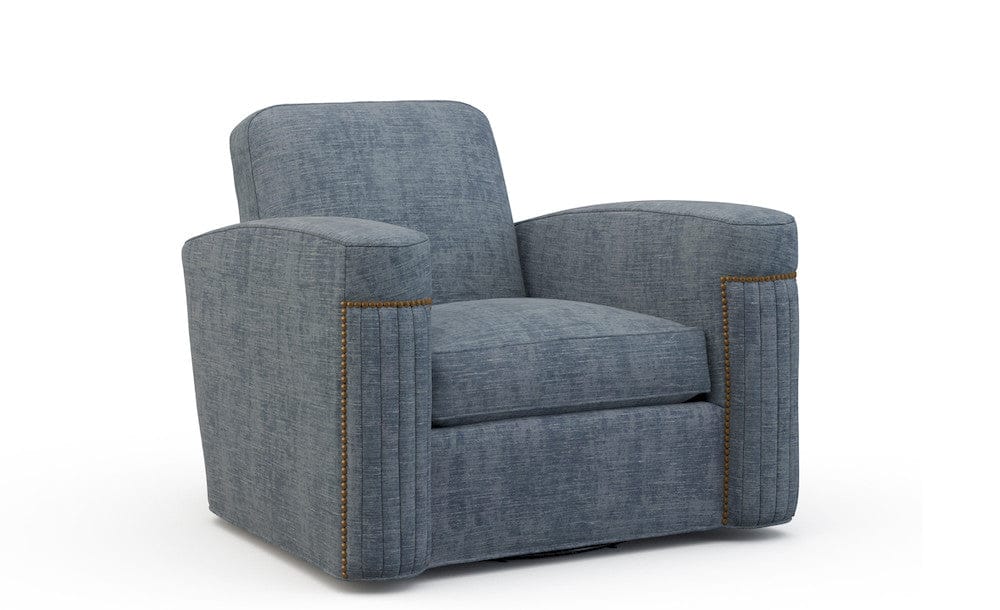 Lillian August - Jacques Swivel  Chair in Castine-Slate - LA4119C-Castine-Slate view 1