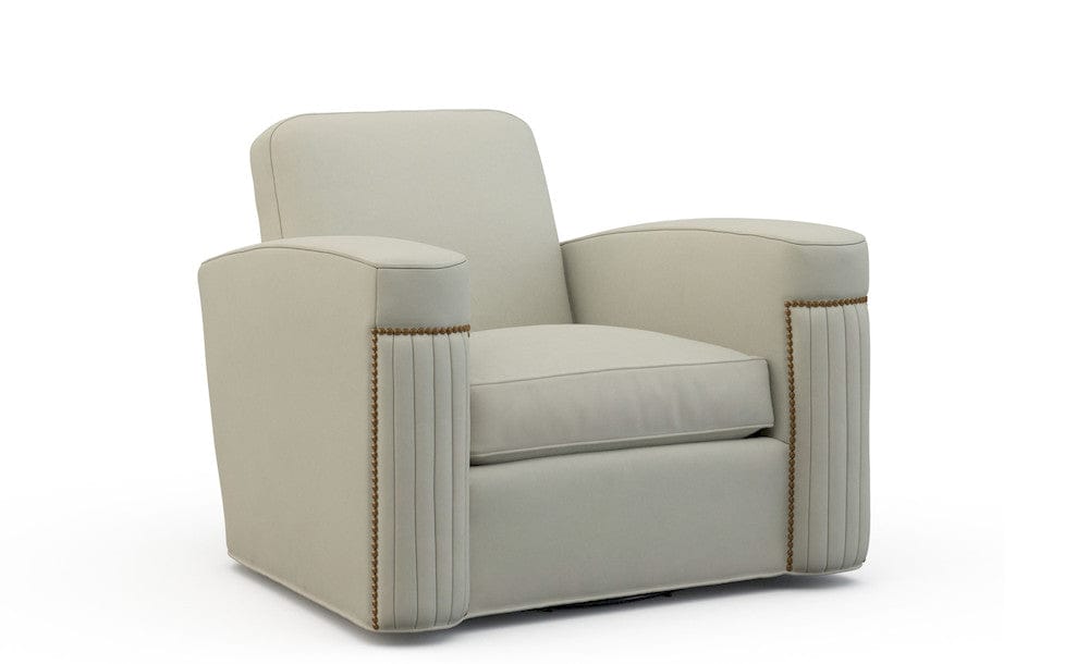 Lillian August - Jacques Swivel  Chair in Limestone-Gray - LA4119C-Limestone-Gray view 1