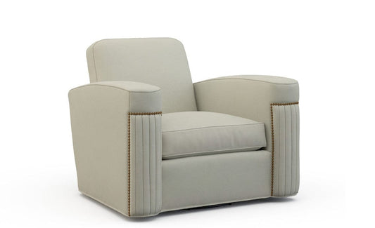 Lillian August - Jacques Swivel  Chair in Limestone-Gray - LA4119C-Limestone-Gray view 1
