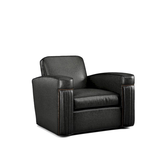Lillian August - Jacques Swivel  Chair in Sauvage-Azure-White - LL4119C-Sauvage-Azure-White view 1