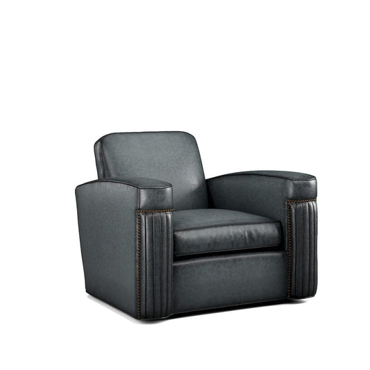 Lillian August - Jacques Swivel  Chair in Sauvage-Grey-White - LL4119C-Sauvage-Grey-White view 1