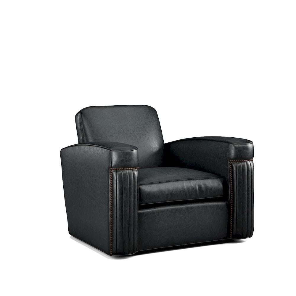 Lillian August - Jacques Swivel  Chair in Sauvage-Lagoon-White - LL4119C-Sauvage-Lagoon-White view 1