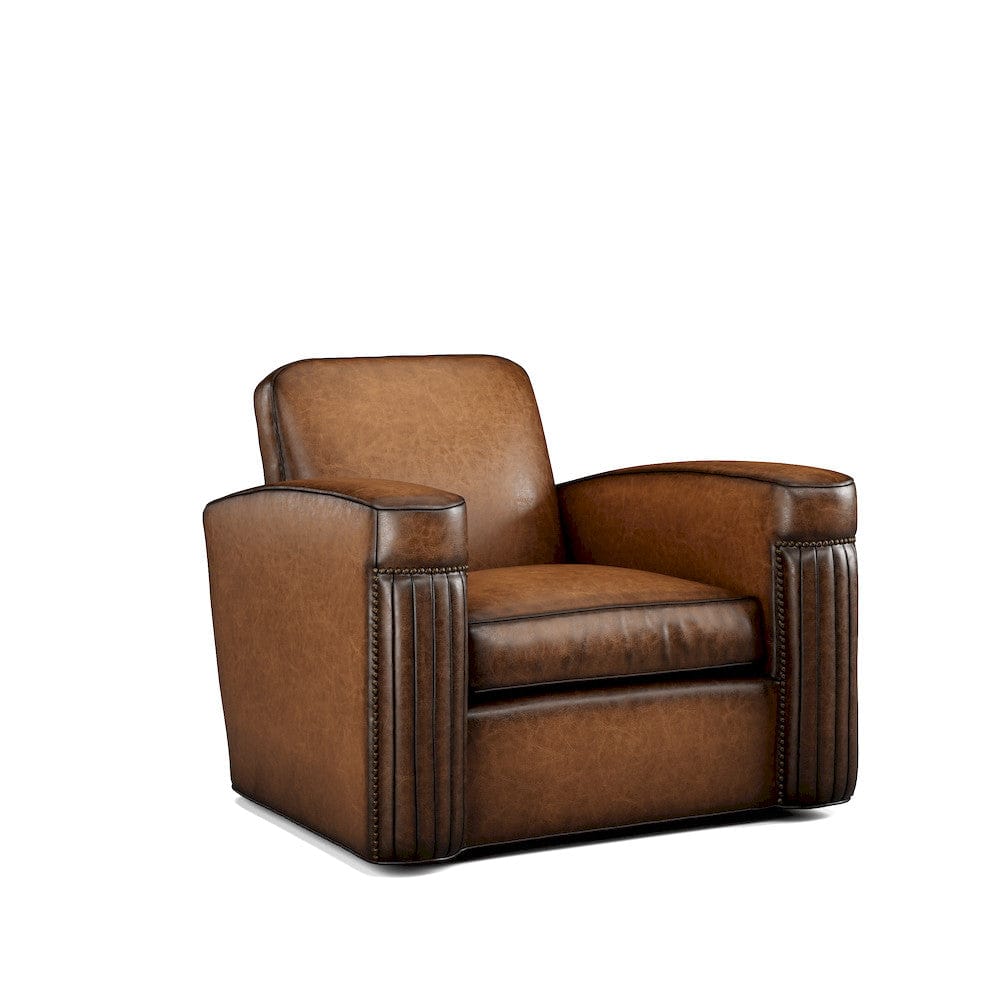 Lillian August - Jacques Swivel  Chair in Sauvage-Mocha-White - LL4119C-Sauvage-Mocha-White view 1